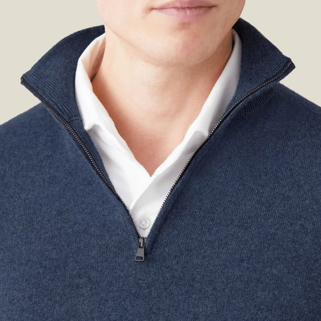 Mathis | Half-Zip Wool Blend Sweater