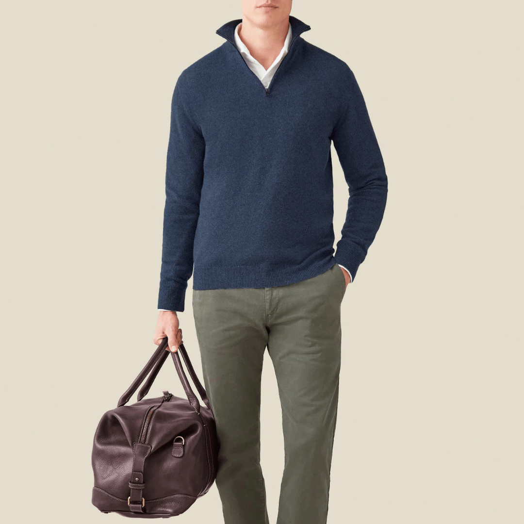 Mathis | Half-Zip Wool Blend Sweater