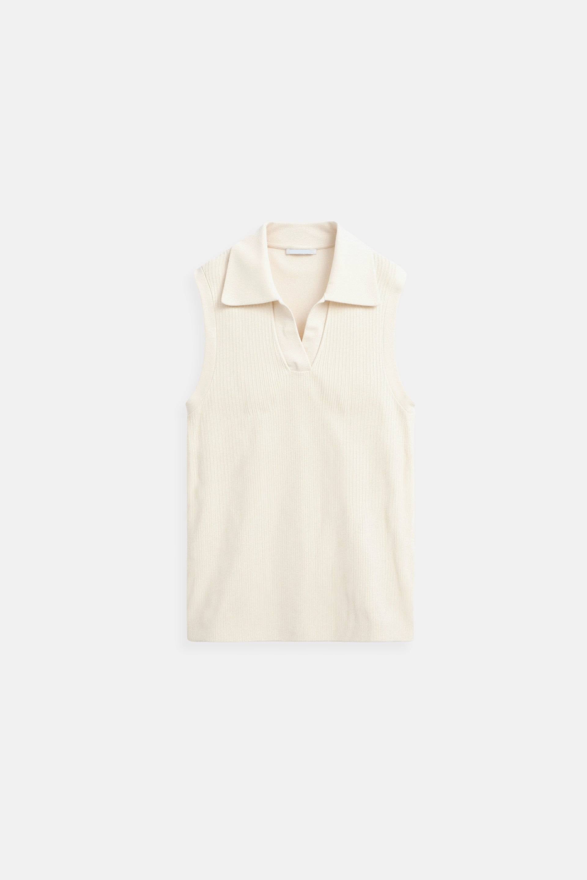 Isabelle | Sleeveless Polo Top