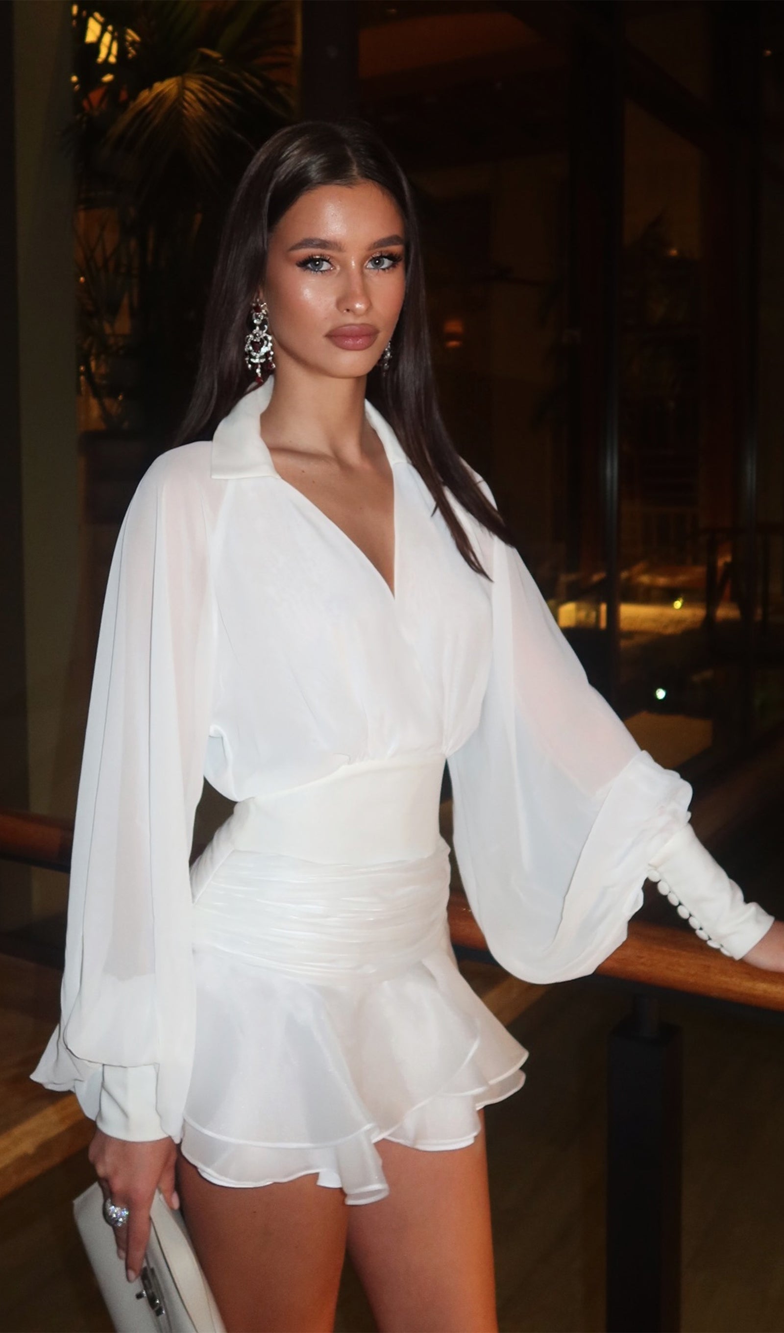 Isolde | Lantern Sleeve Mini Dress