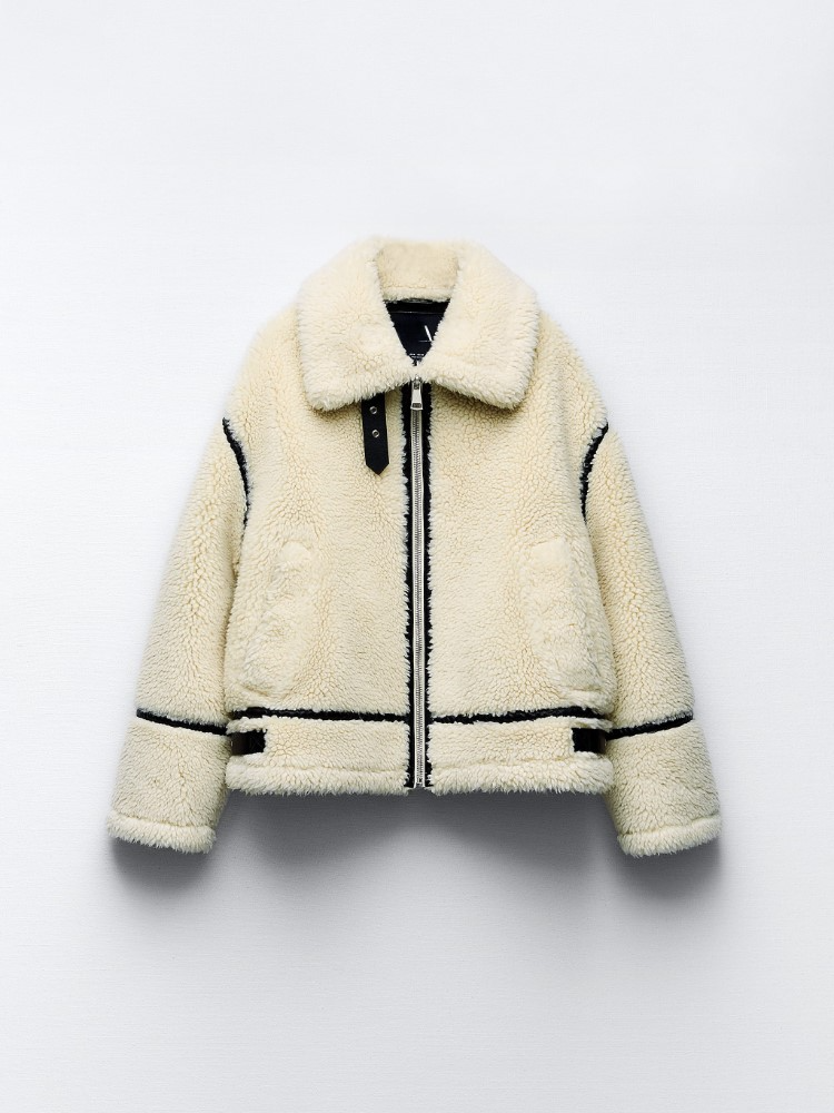 Charlotte | Striped Teddy Coat