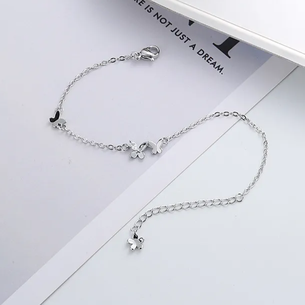 Liana | Silver Butterfly Bracelet