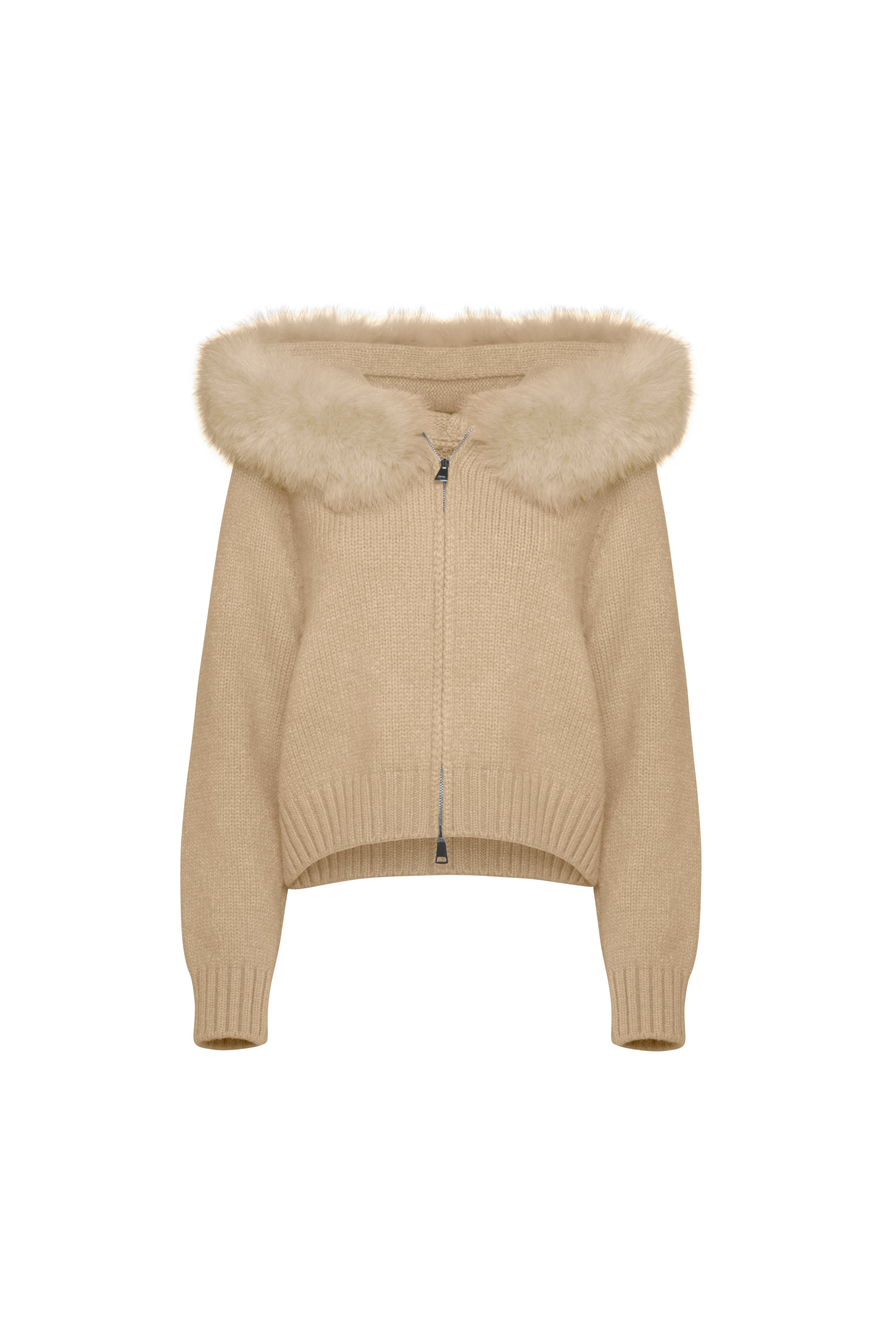 Clarisse | Wool-Blend Hooded Cardigan