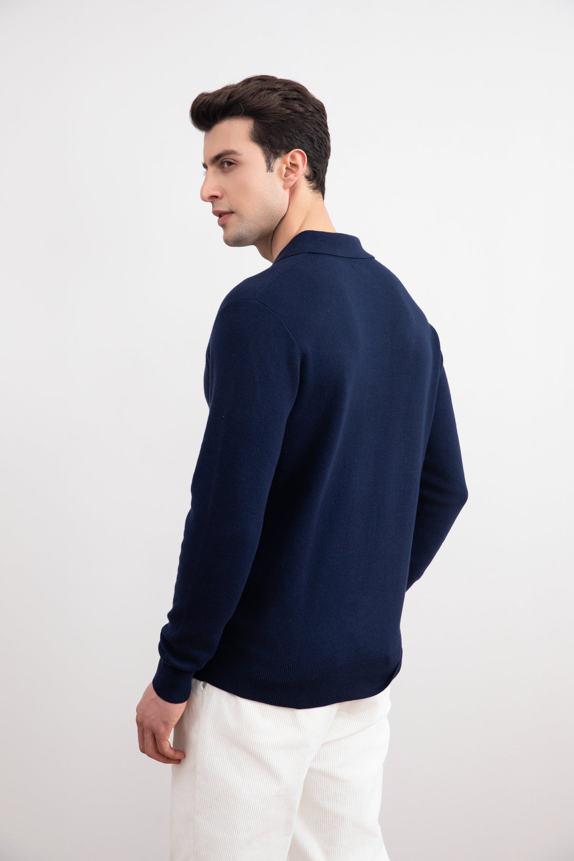 Alban | Open Collar Polo Sweater