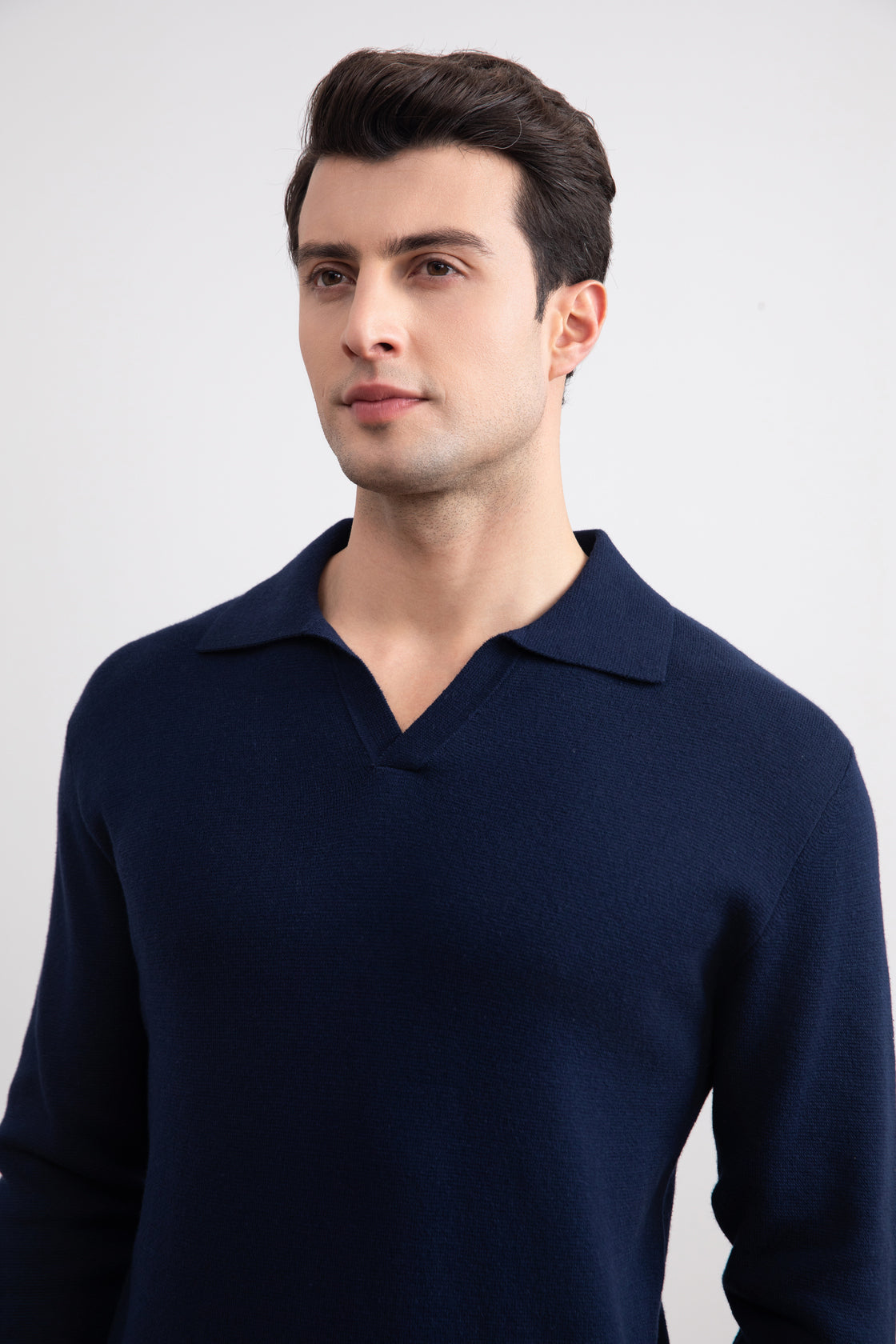 Alban | Open Collar Polo Sweater