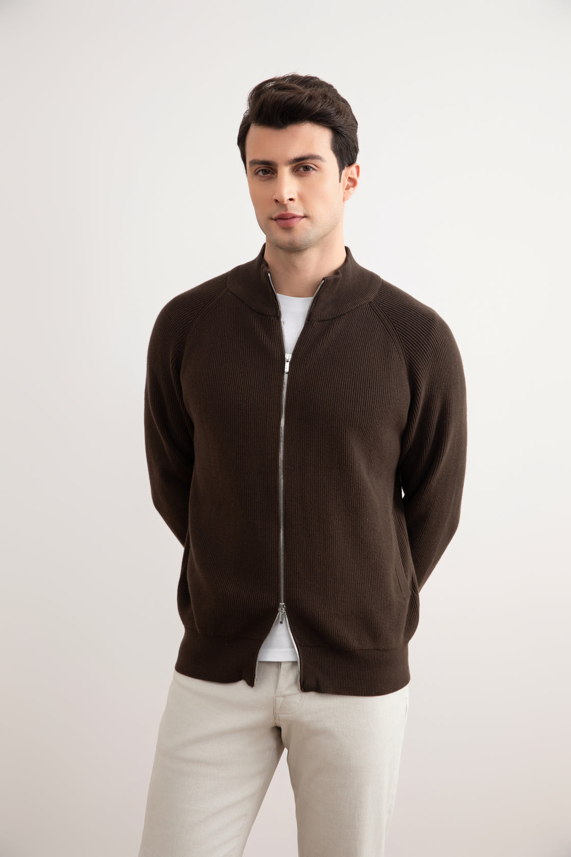 Roland | Ribbed Full-Zip Cardigan