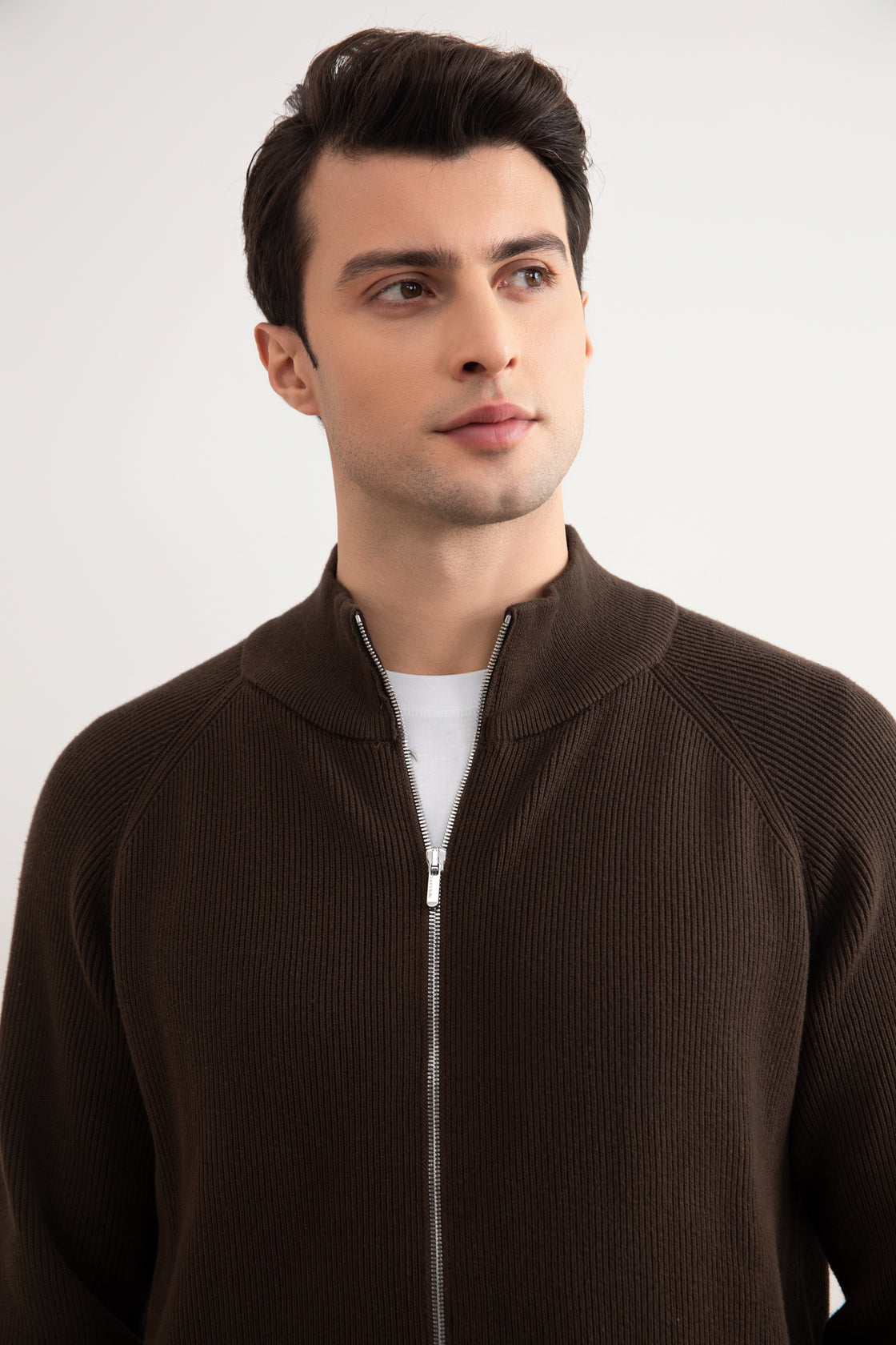 Roland | Ribbed Full-Zip Cardigan
