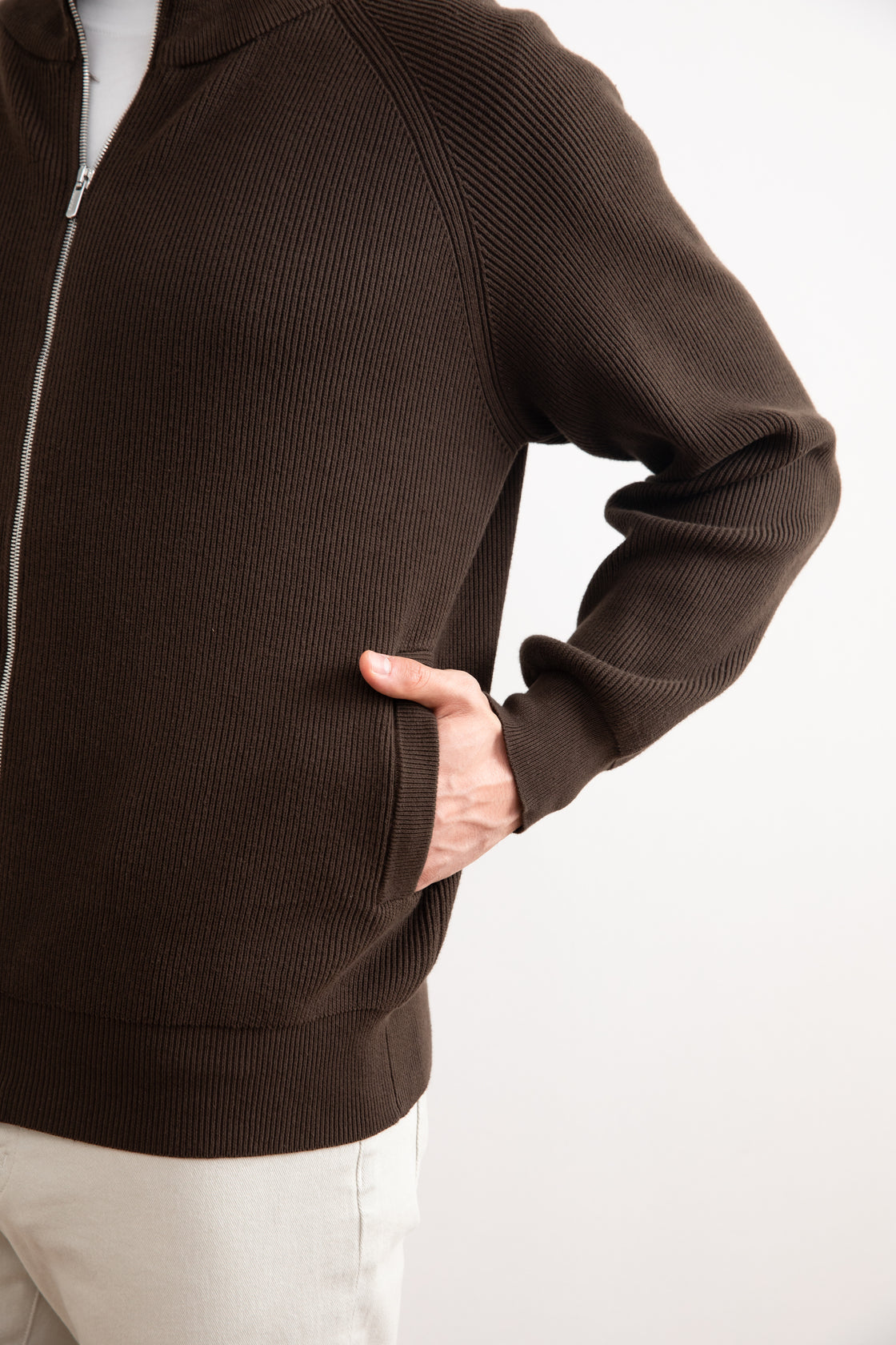 Roland | Ribbed Full-Zip Cardigan