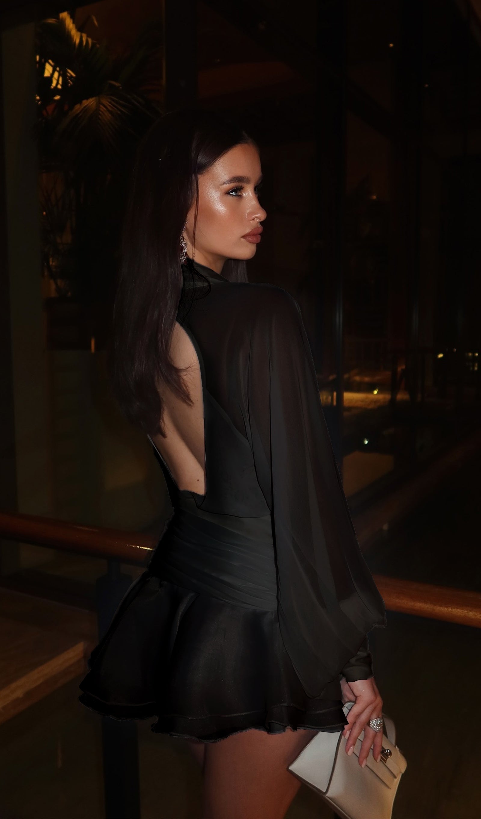 Isolde | Lantern Sleeve Mini Dress