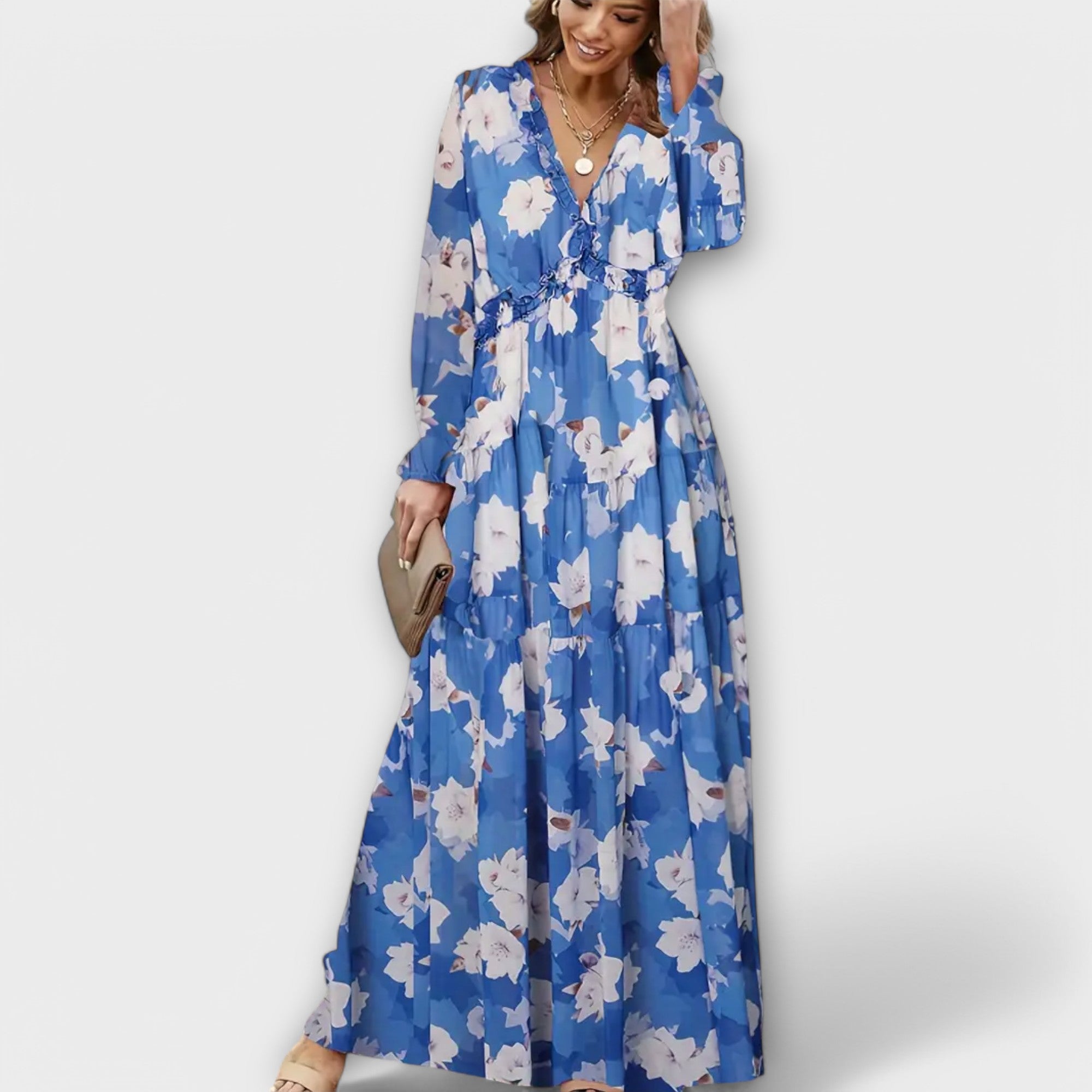 Seren | Floral V-Neck Summer Dress
