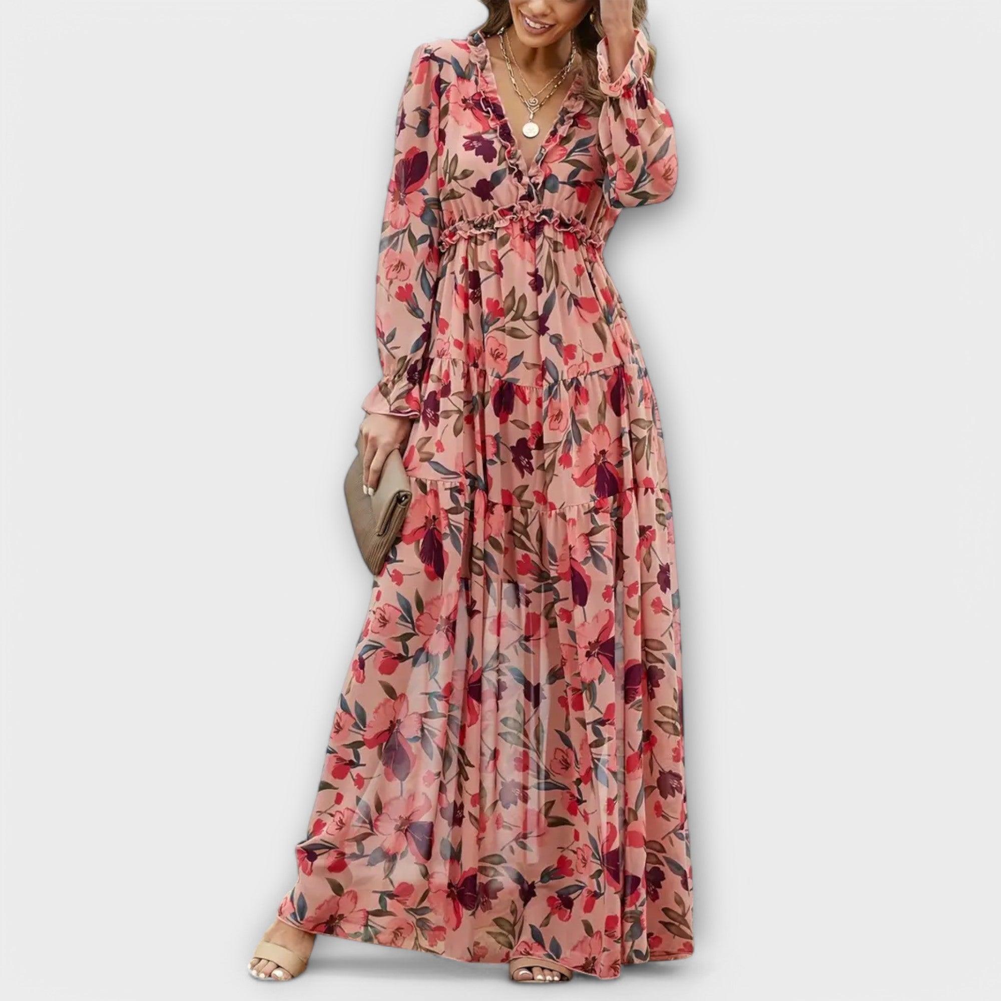Seren | Floral V-Neck Summer Dress