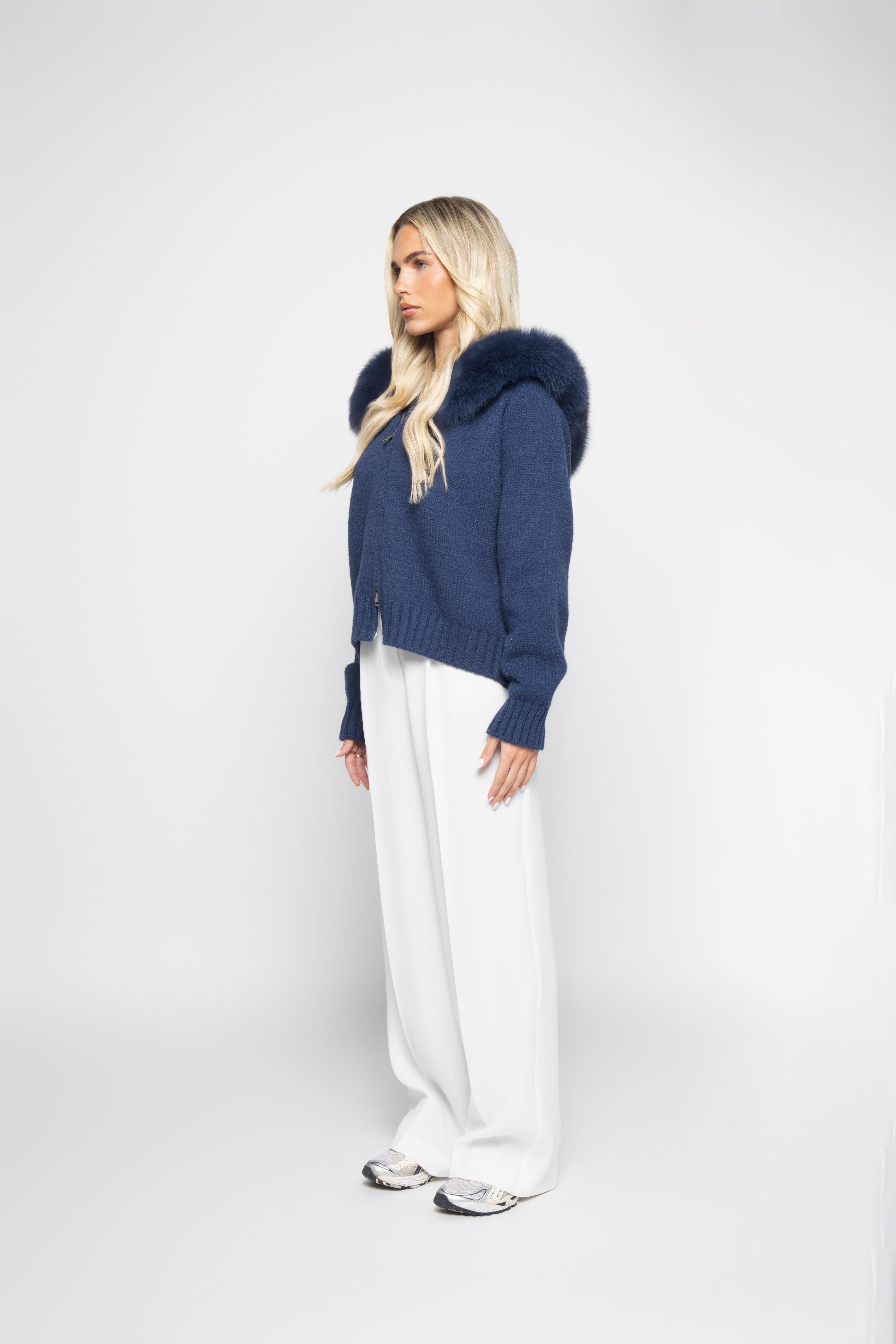 Clarisse | Wool-Blend Hooded Cardigan