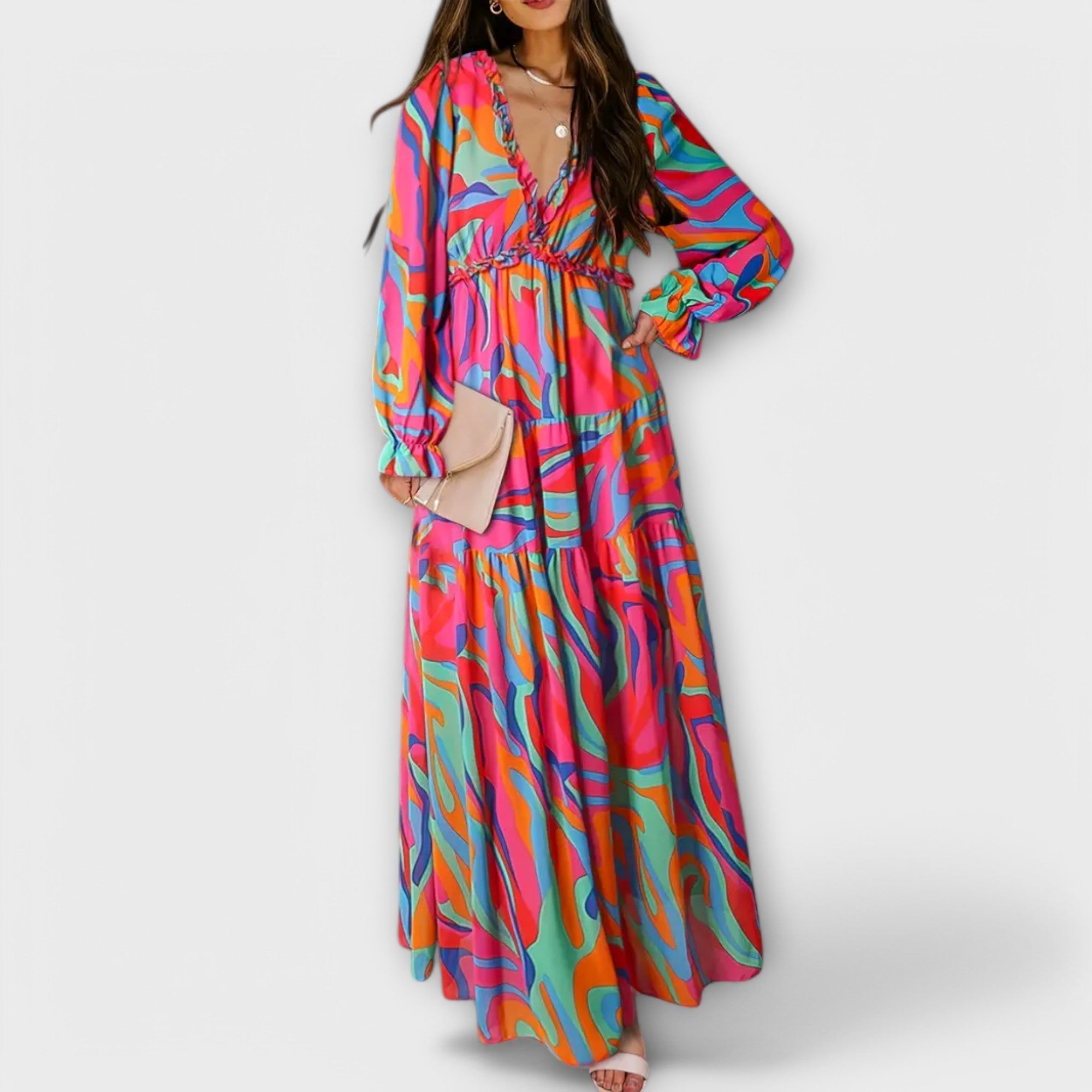 Seren | Floral V-Neck Summer Dress