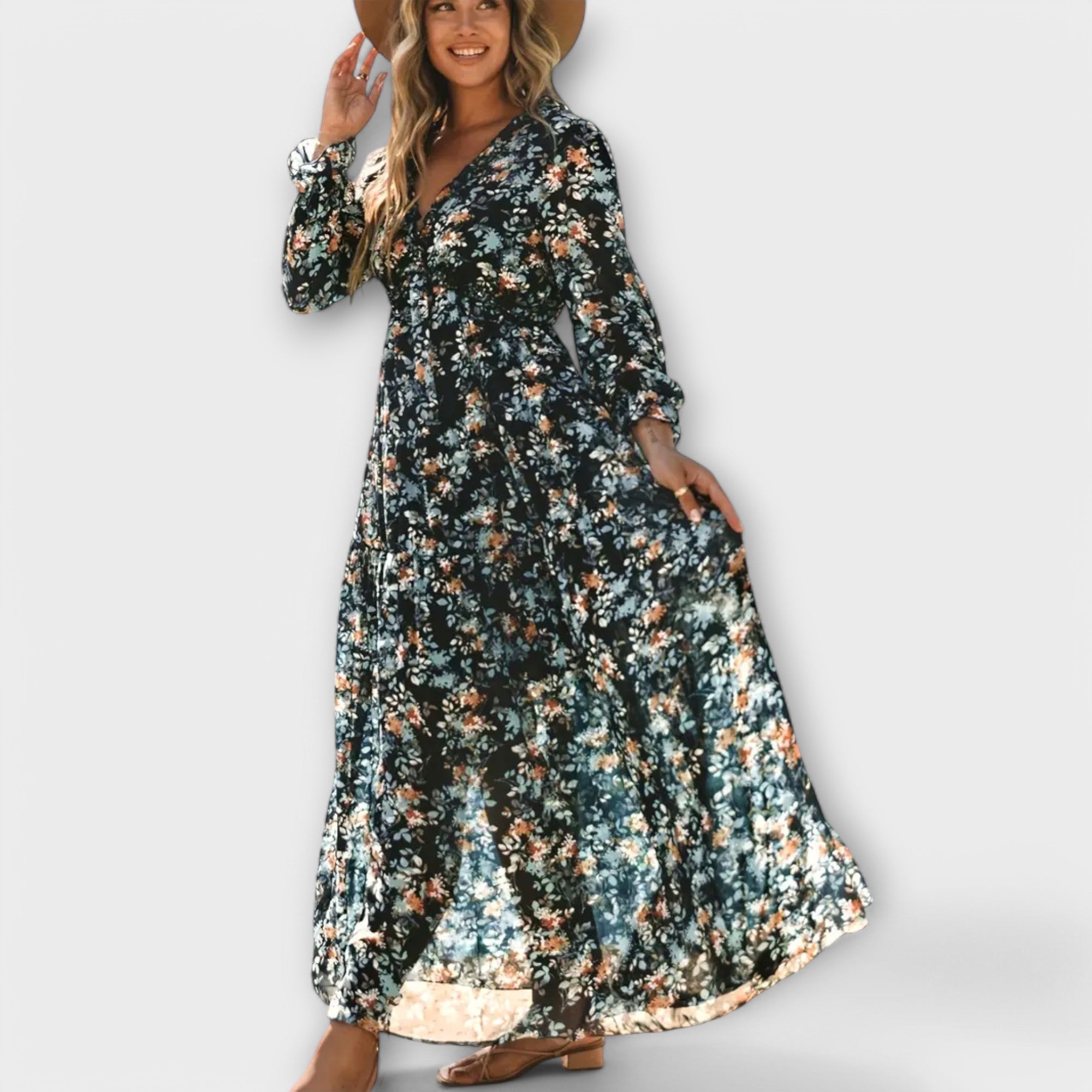 Seren | Floral V-Neck Summer Dress