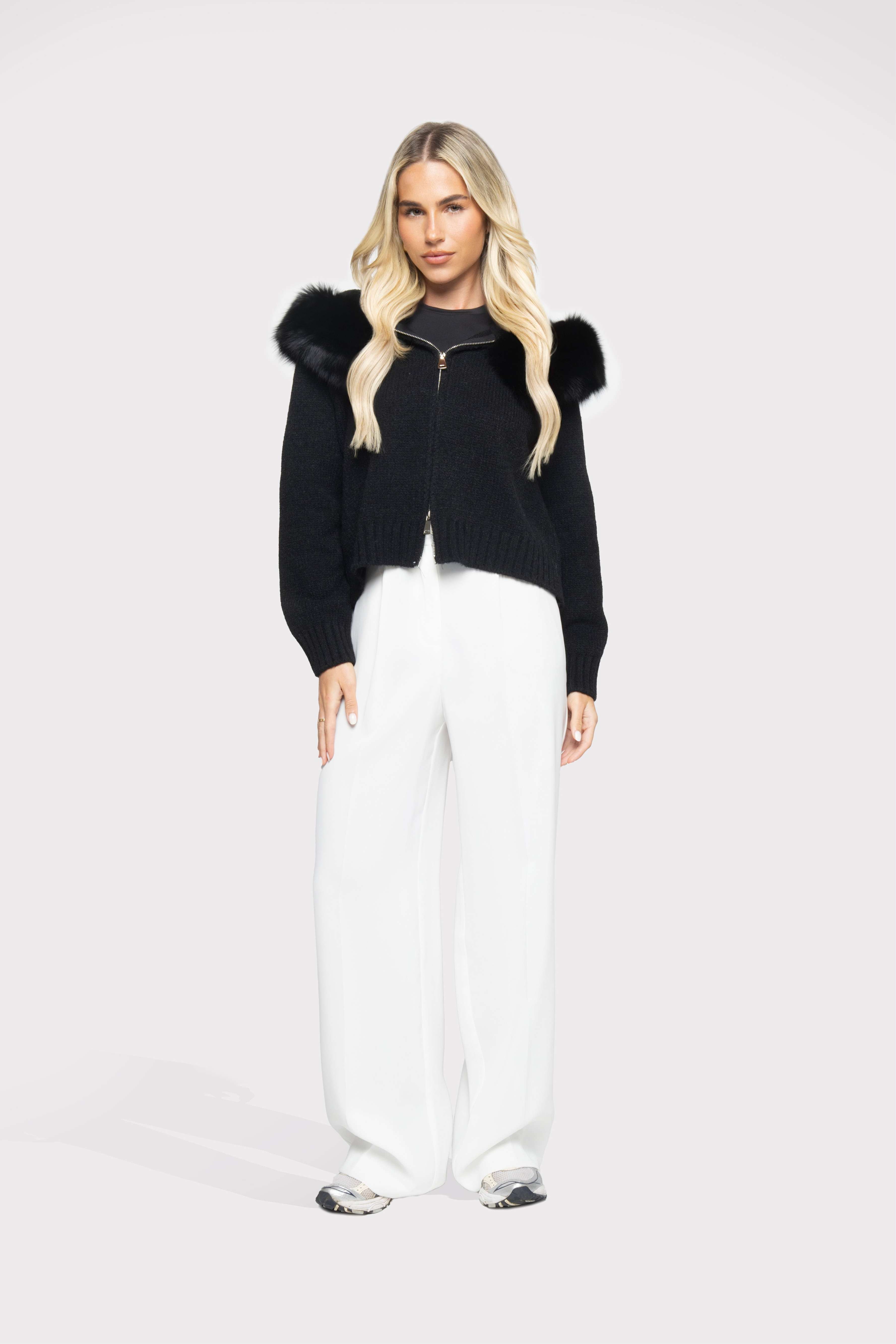 Clarisse | Wool-Blend Hooded Cardigan