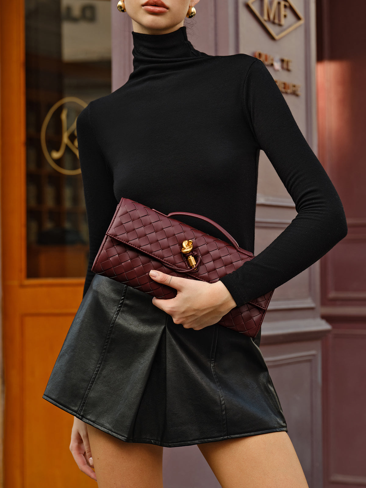Alvaree | Woven Flap Clutch