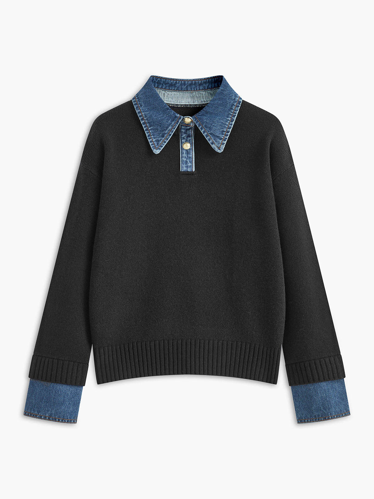 Marlowe | Layered Collar Knit Sweater