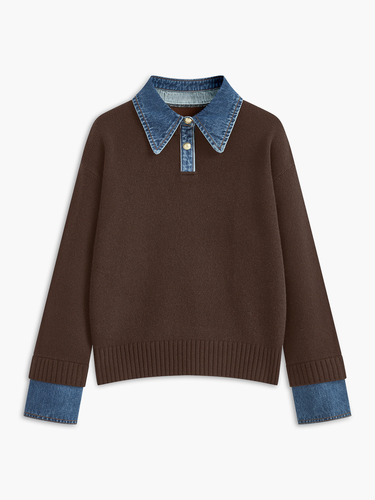 Marlowe | Layered Collar Knit Sweater