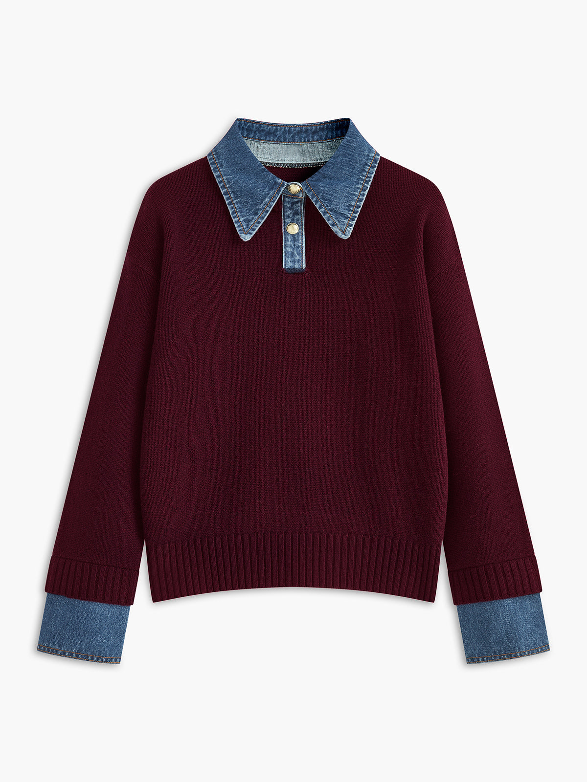 Marlowe | Layered Collar Knit Sweater