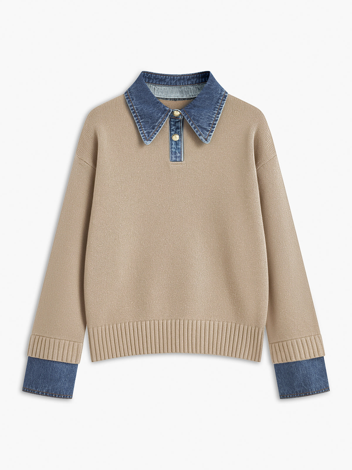 Marlowe | Layered Collar Knit Sweater