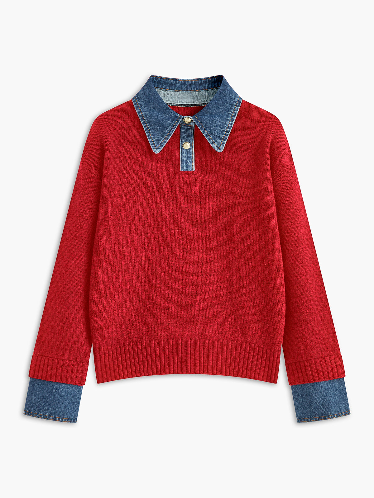 Marlowe | Layered Collar Knit Sweater