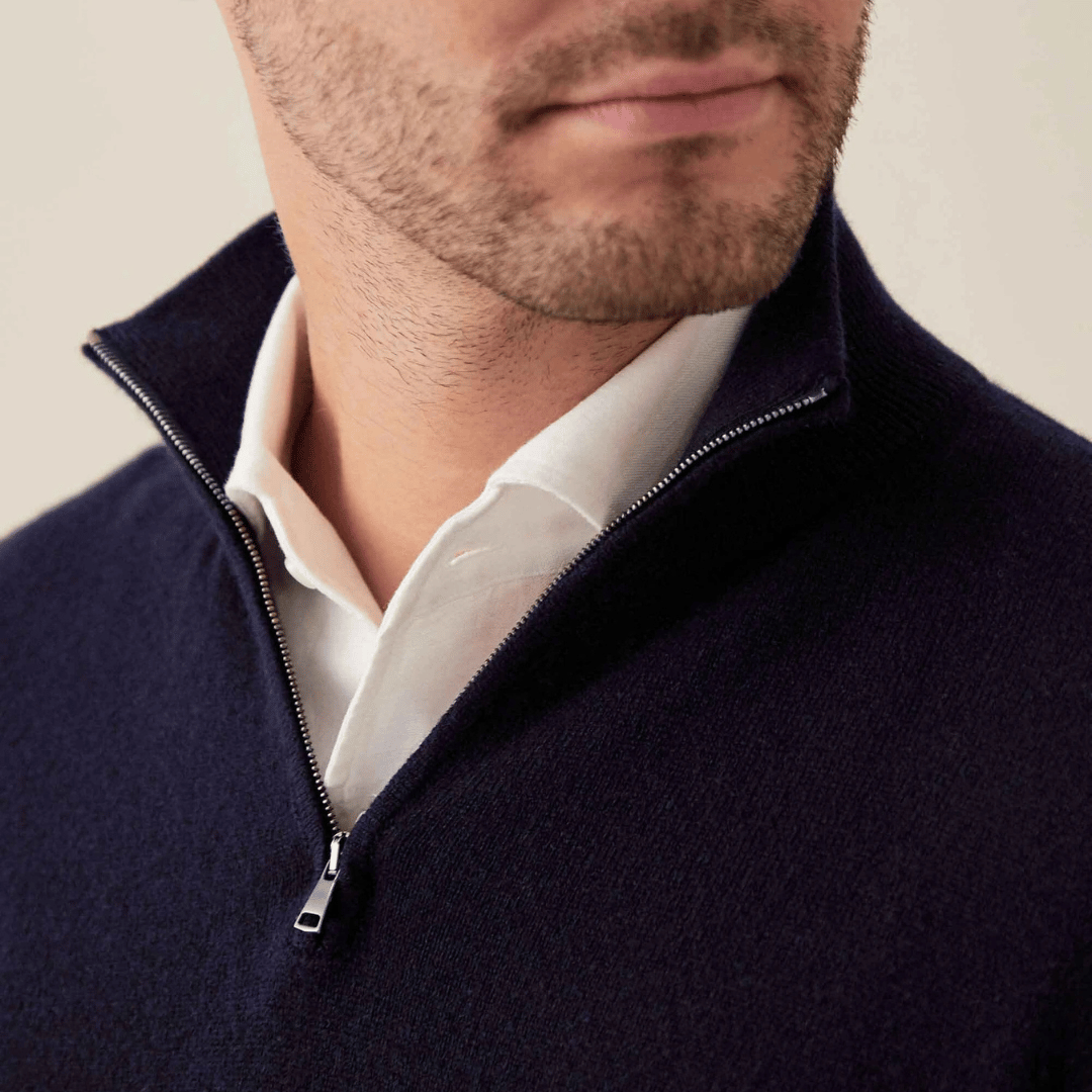 Mathis | Half-Zip Wool Blend Sweater
