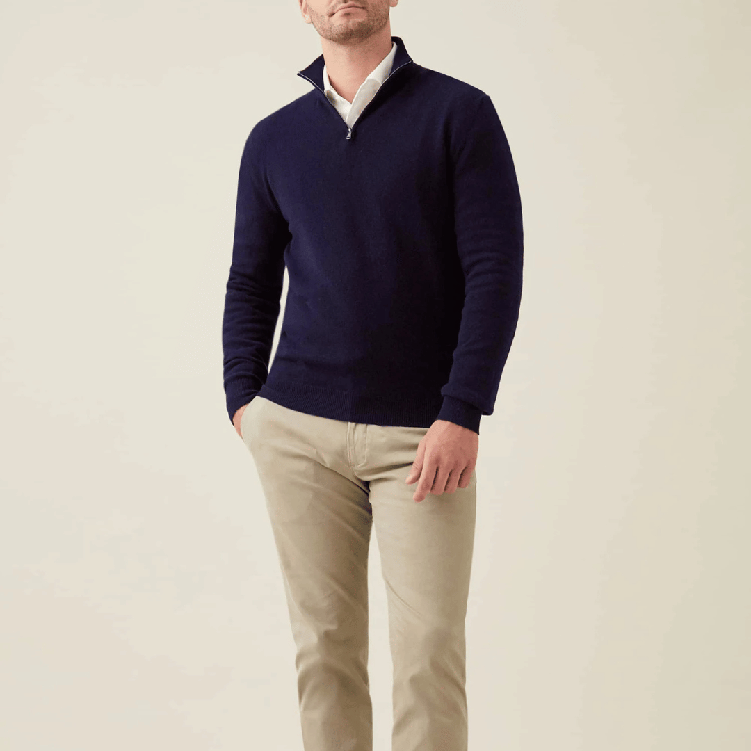 Mathis | Half-Zip Wool Blend Sweater