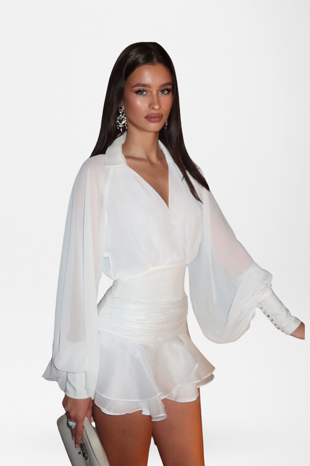 Isolde | Lantern Sleeve Mini Dress