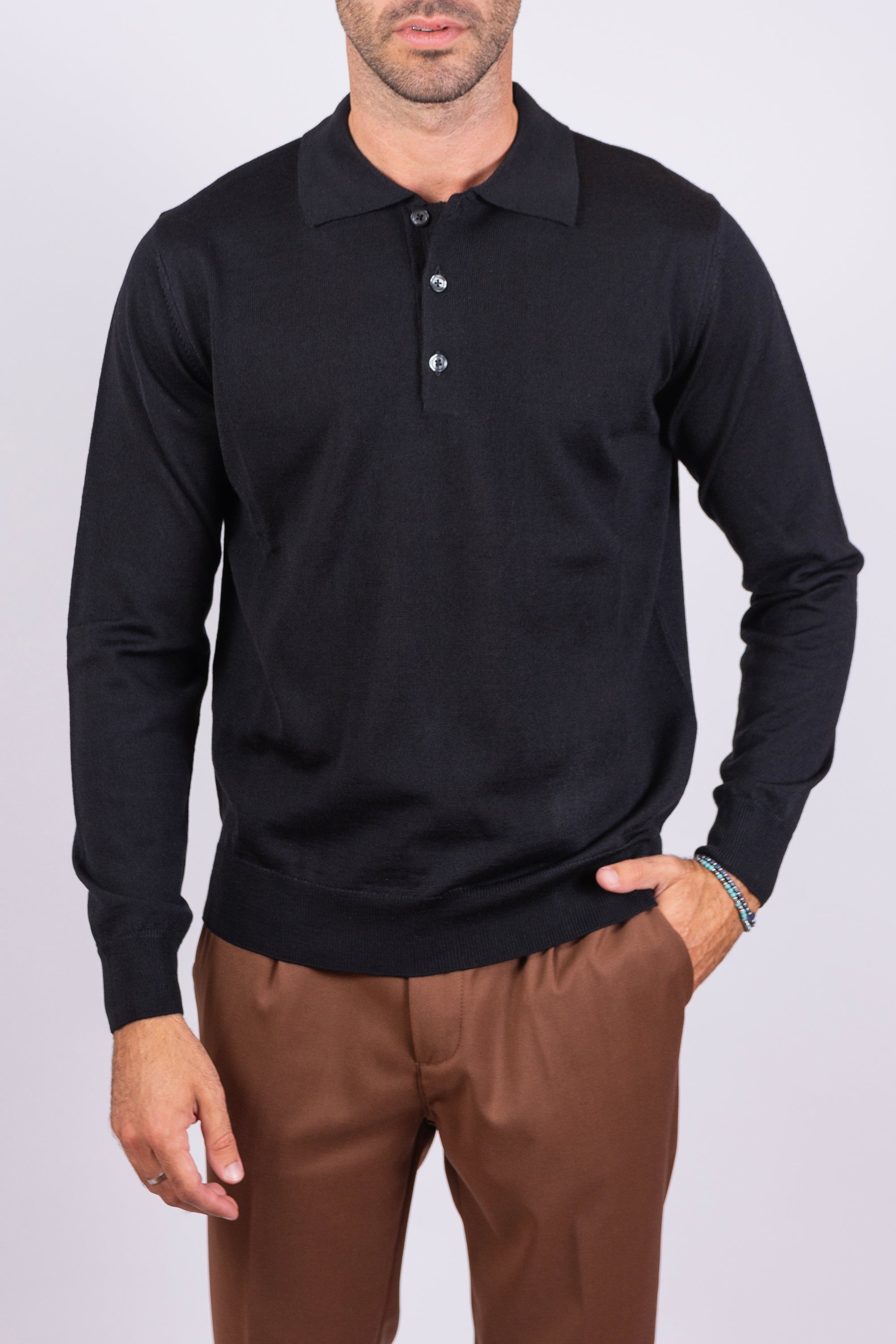 Marco | Long-Sleeve Polo Sweater