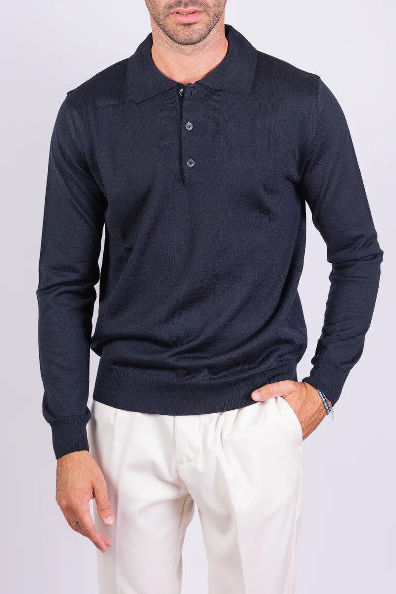 Marco | Long-Sleeve Polo Sweater