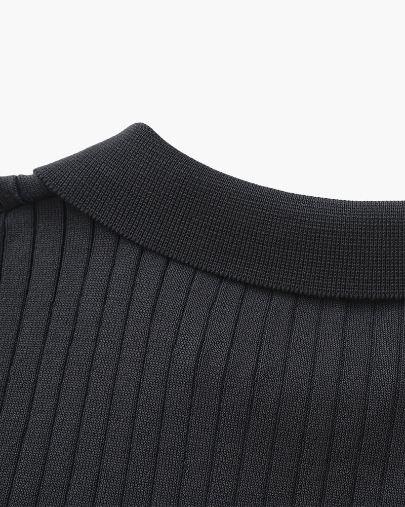 Aurel | Ribbed Knit Polo