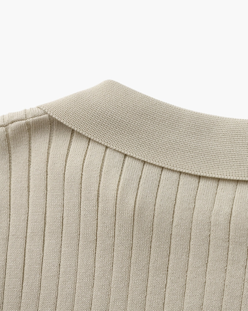 Aurel | Ribbed Knit Polo
