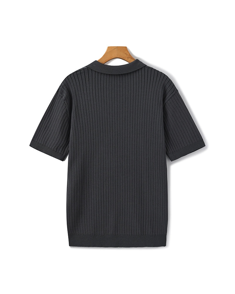 Aurel | Ribbed Knit Polo