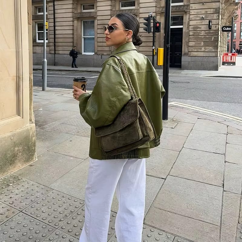 Vera |Leather Spring Jacket