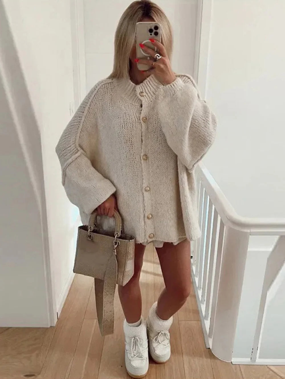 Sloane | Oversized Batwing Knit Jacket