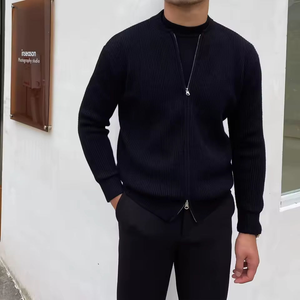 Edmund | Cotton Zip Cardigan