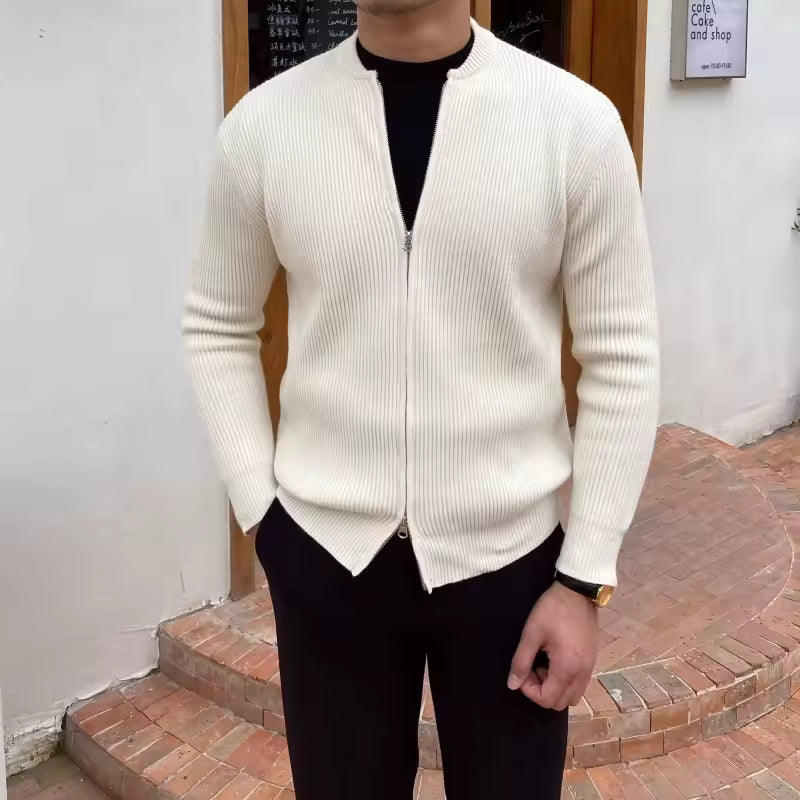 Edmund | Cotton Zip Cardigan