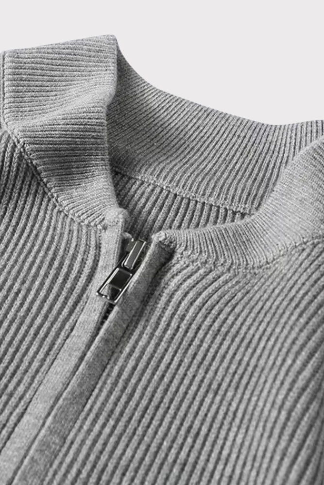 Edmund | Cotton Zip Cardigan