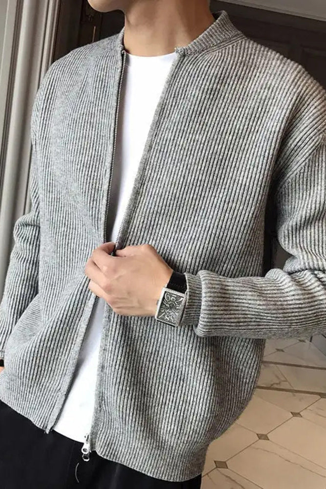 Edmund | Cotton Zip Cardigan