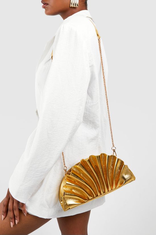Odile | Metallic Shell Clutch