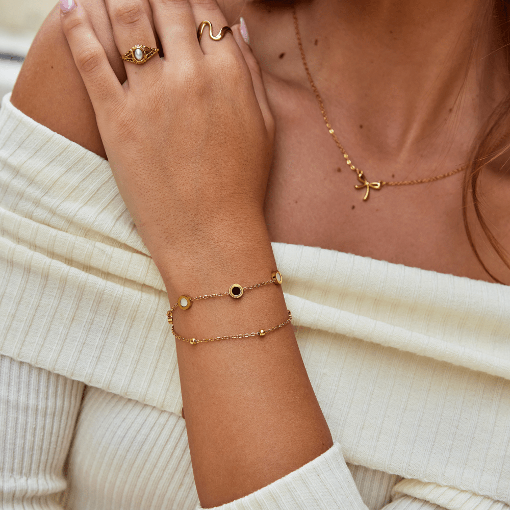 Lina | Dual-Tone Chain Bracelet