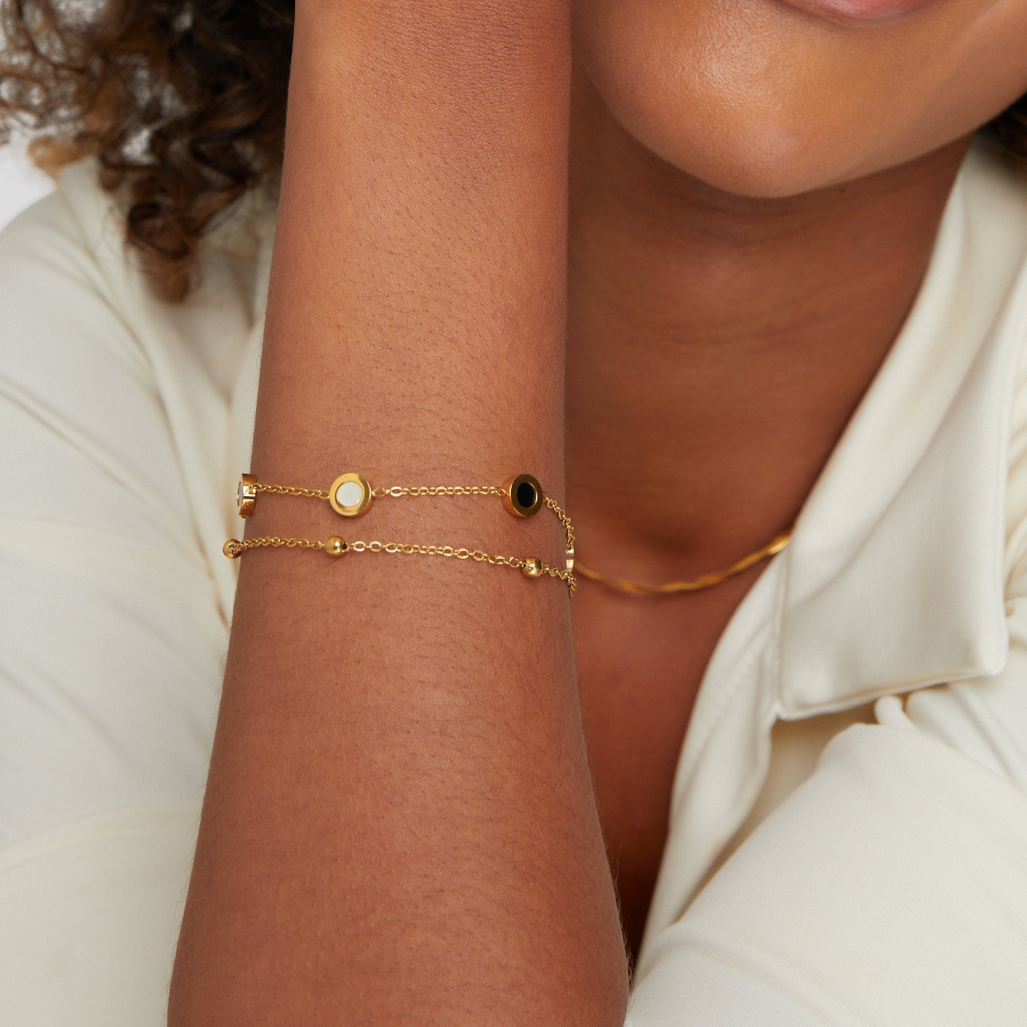 Lina | Dual-Tone Chain Bracelet