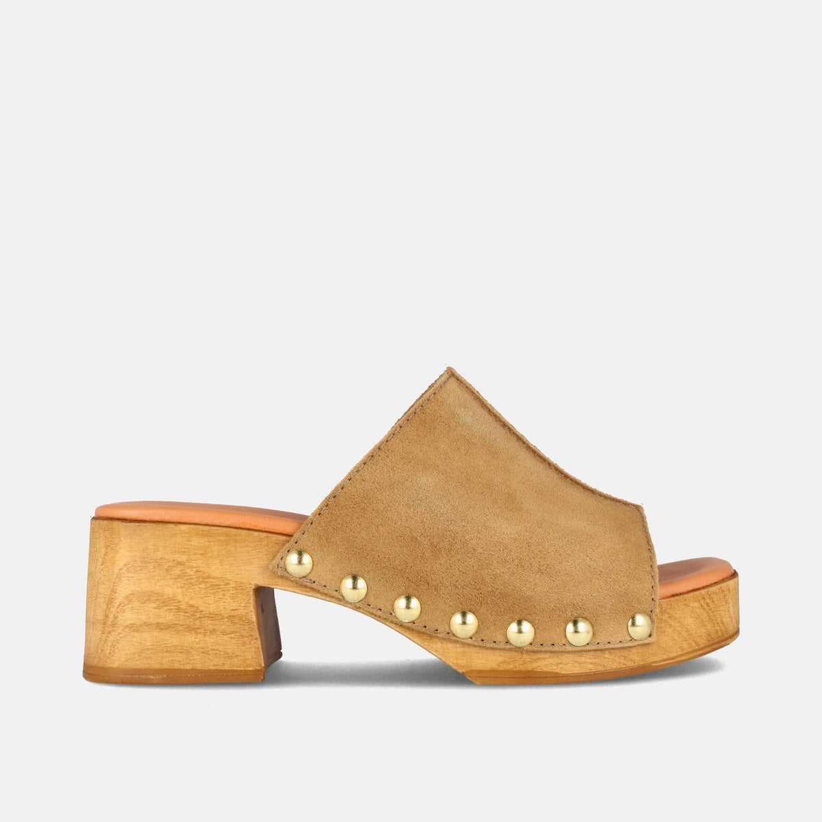 Isadora | Suede Wooden Clogs