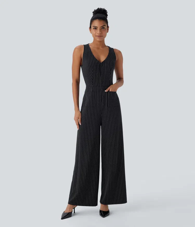 Riva | Striped Tailored Jumpsuit