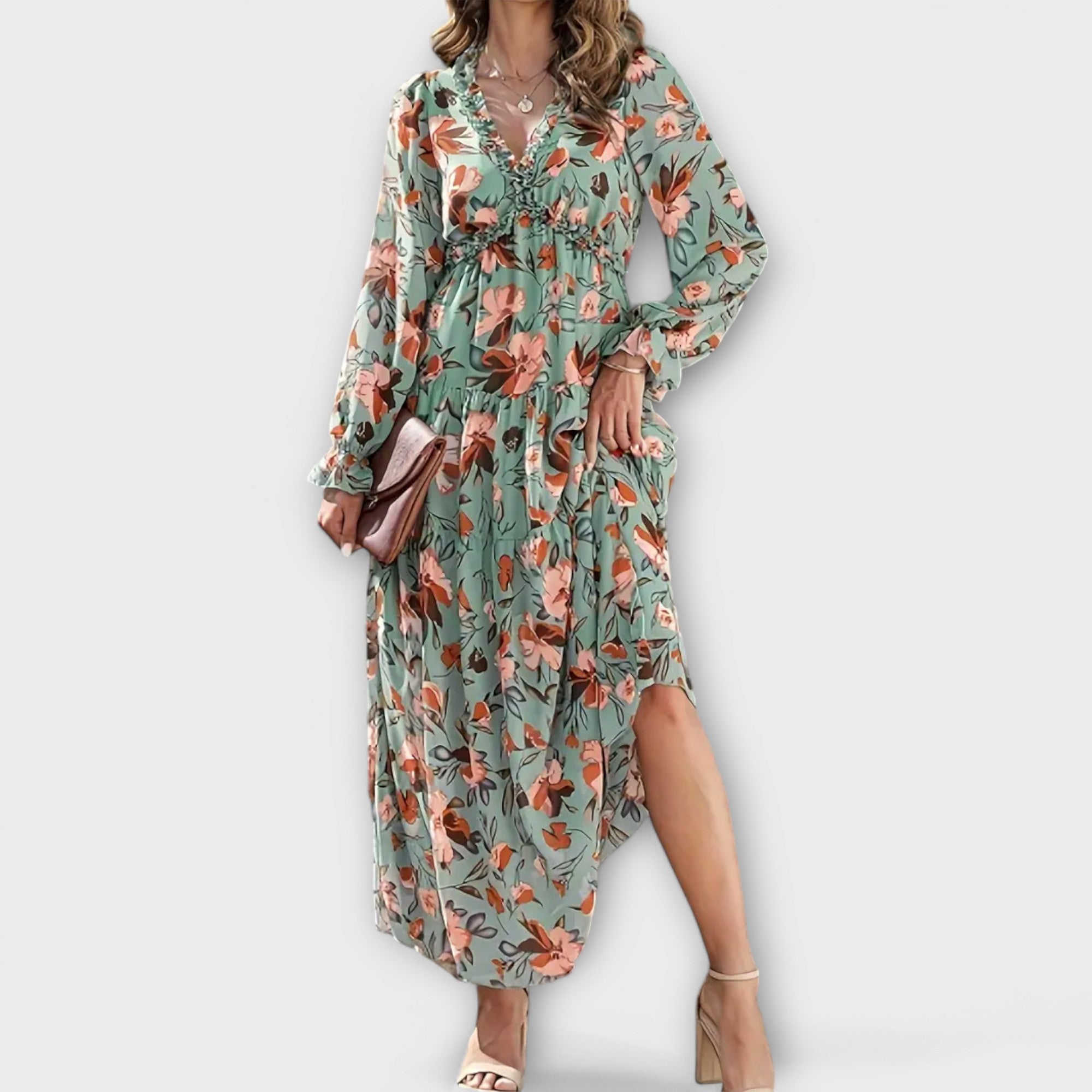 Seren | Floral V-Neck Summer Dress