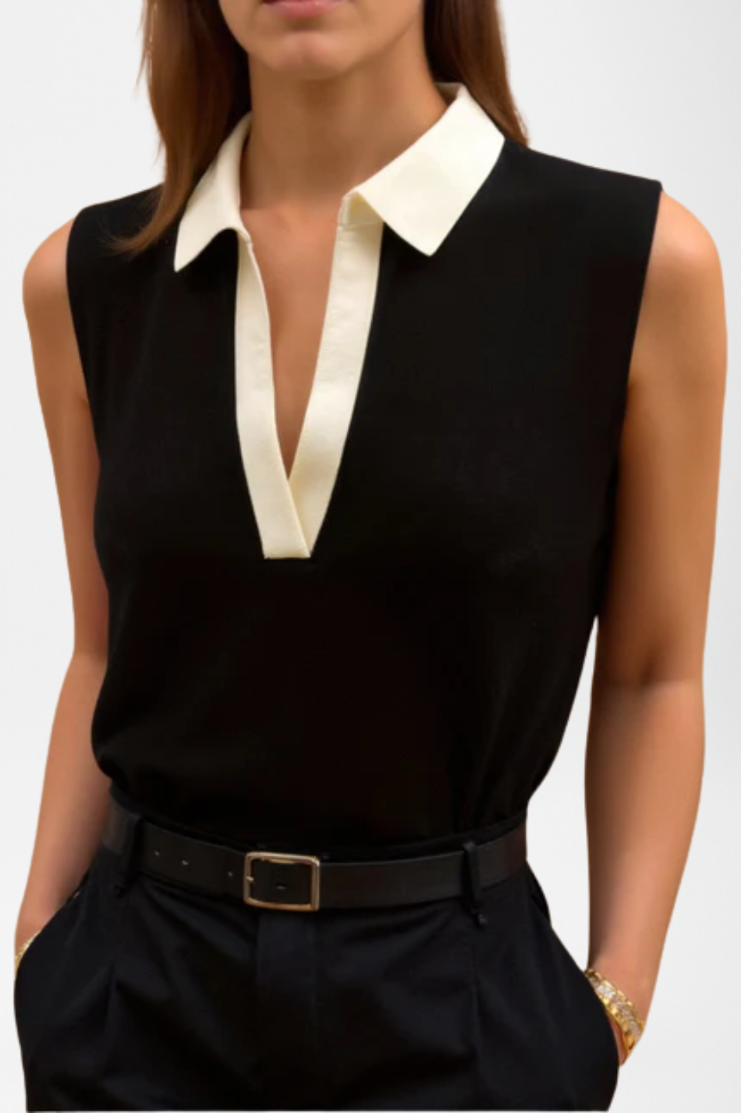 Victoria | Knitted Polo Tank