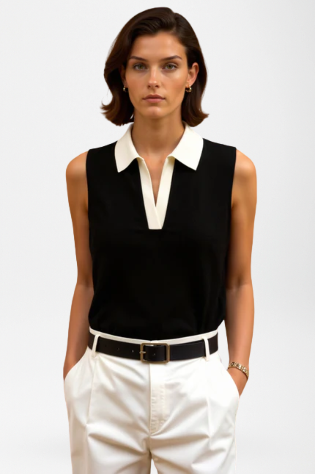 Victoria | Knitted Polo Tank