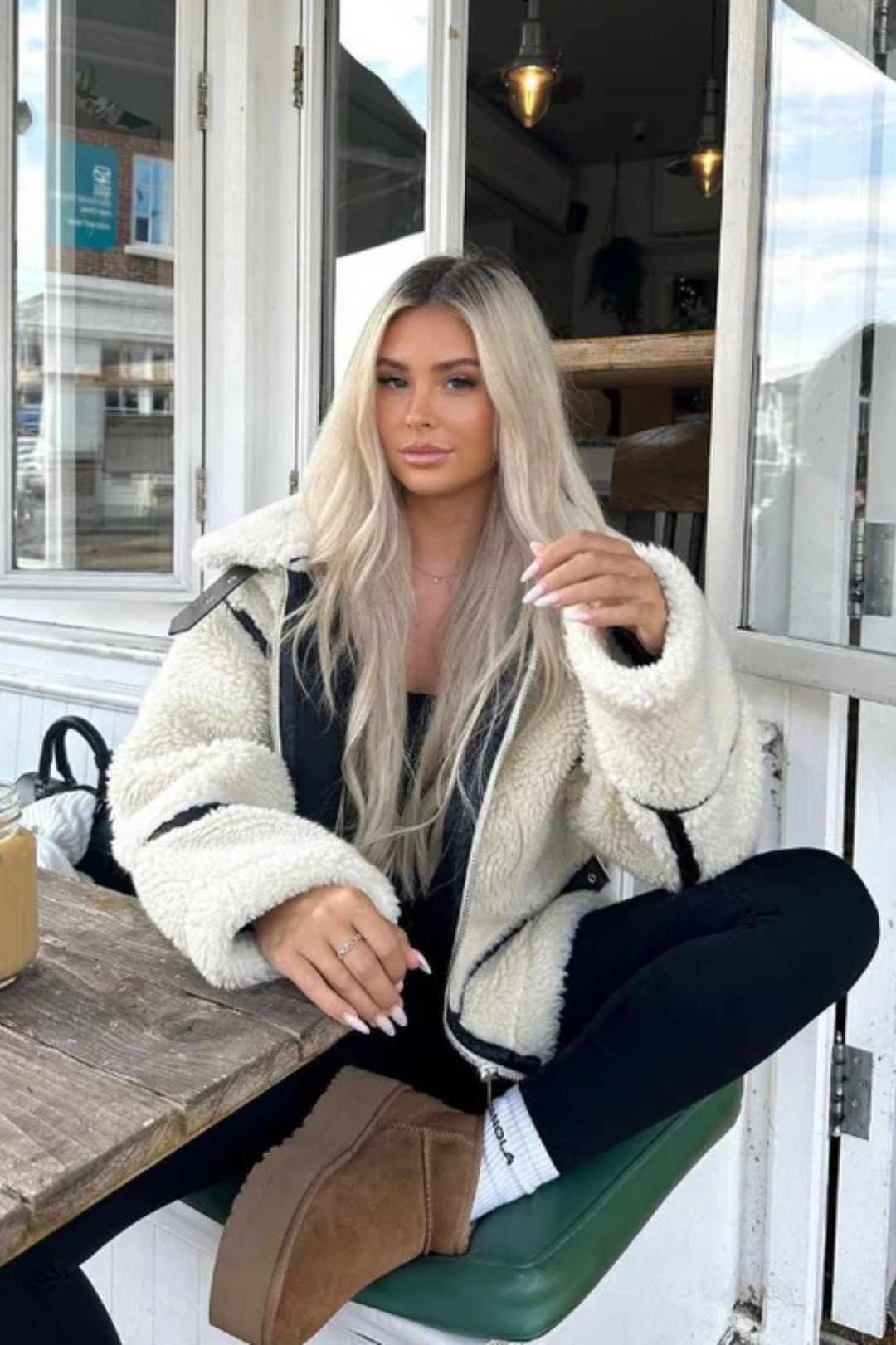 Charlotte | Striped Teddy Coat