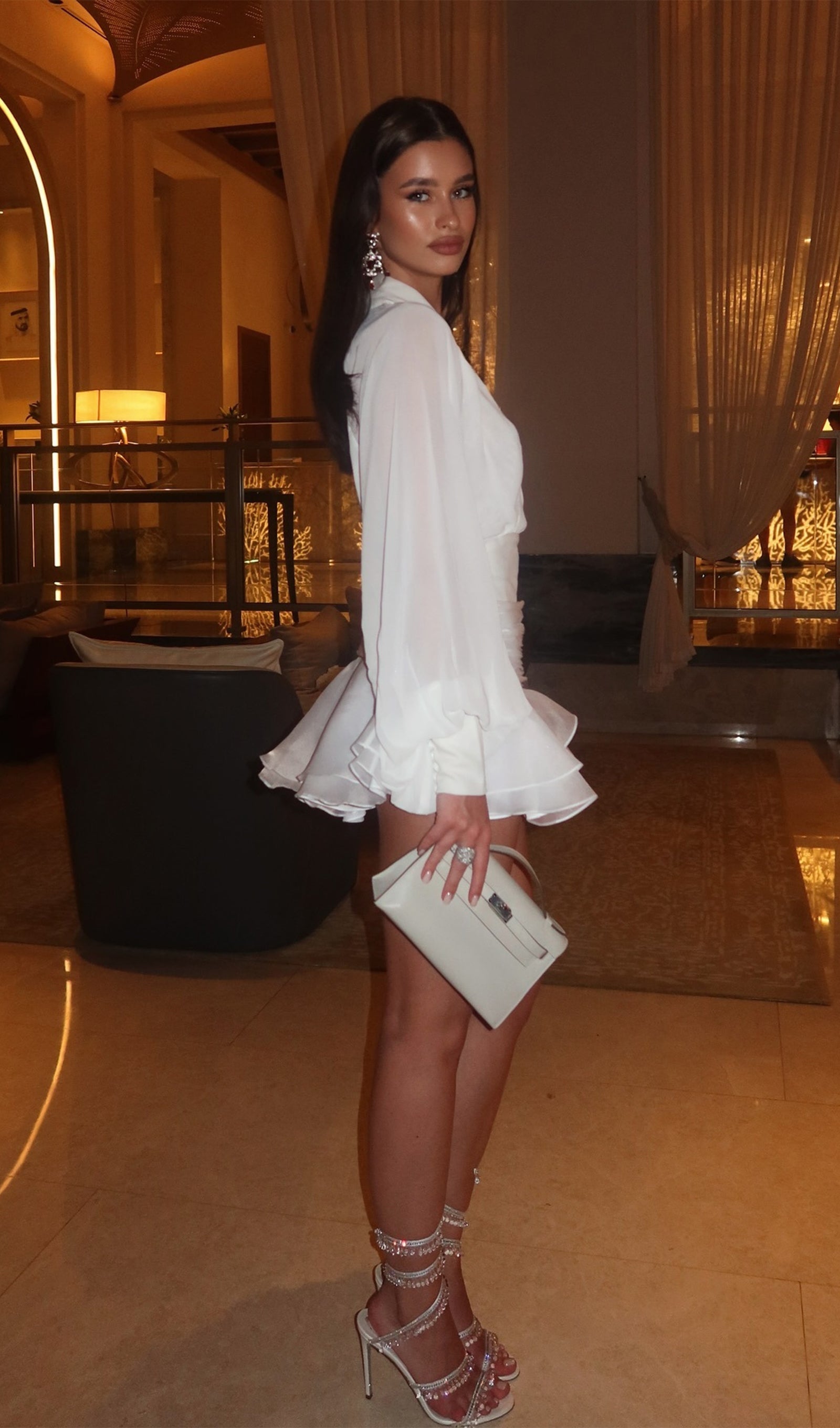 Isolde | Lantern Sleeve Mini Dress