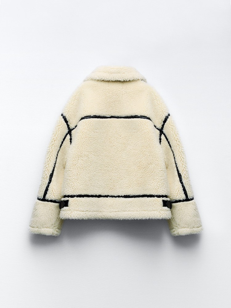 Charlotte | Striped Teddy Coat